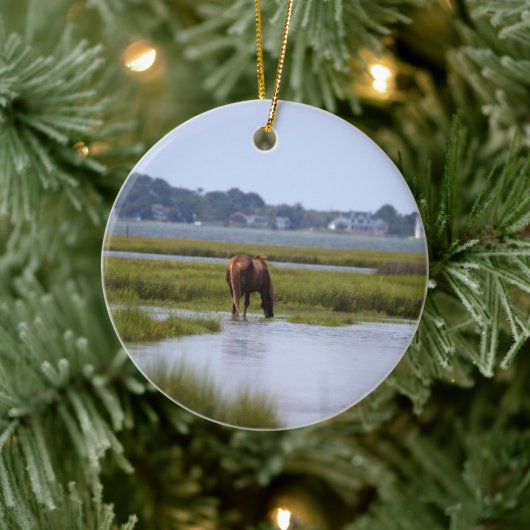Wilde paarden van het onheilspellende keramisch si ornament (Boom)