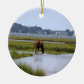 Wilde paarden van het onheilspellende keramisch si ornament (Voorkant)