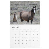 Wilde paarden van het zand-wasbekken kalender (Mar 2027)