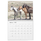 Wilde paarden van het zand- wasbekken kalender (Feb 2027)