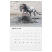 Wilde paarden van het zand- wasbekken kalender (Feb 2026)