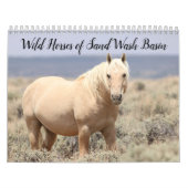 Wilde paarden van het zand- wasbekken kalender (Hoes)