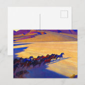 Wilde paarden van Nevada, 1927, door Maynard Dixon Briefkaart (Voorkant / Achterkant)