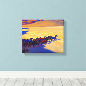 Wilde paarden van Nevada, 1927, door Maynard Dixon Canvas Afdruk (Insitu (Houten vloer))