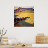 "Wilde paarden van Nevada" door Maynard Dixon Poster (Keuken)