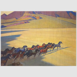 “Wilde paarden van Nevada” door Maynard Dixon Tissuepapier