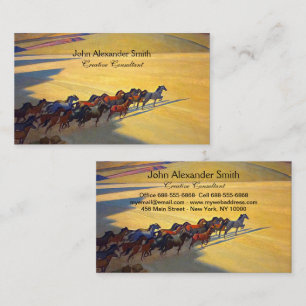 Wilde paarden van Nevada door Maynard Dixon Visitekaartje
