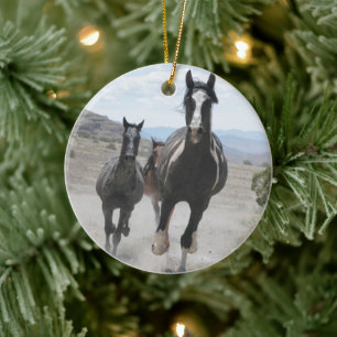 Wilde paarden van Utah in galop Keramisch Ornament
