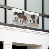 WILDE PAARDEN VAN UTAH ONAQUI HERD BANNER (Buitenkant Gebouw)