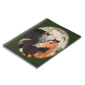 Wilde paarden van Zand Wash Basin Notebook Notitieboek (Linkerzijde)