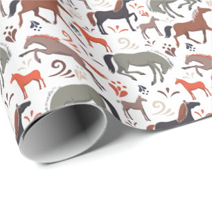 Wilde paarden Verpakkingspapier Cadeaupapier