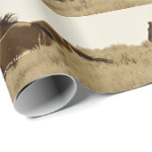 Wilde paarden Verpakkingspapier Cadeaupapier (Rol Hoek)