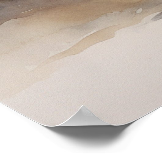 Wilde Paarden, Waterverf Art Poster (Hoek)