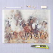 Wilde paarden Western 18x15-deklaagpapier Tissuepapier (Craft)