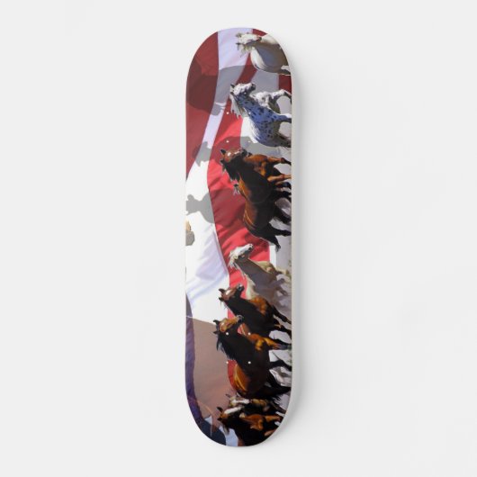 Wilde paarden Westerne Freedom USA Skateboard Deck (Voorkant)