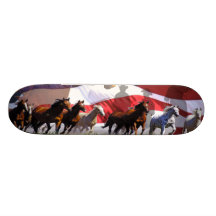 Wilde paarden Westerne Freedom USA Skateboard Deck