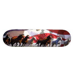Wilde paarden Westerne Freedom USA Skateboard Deck