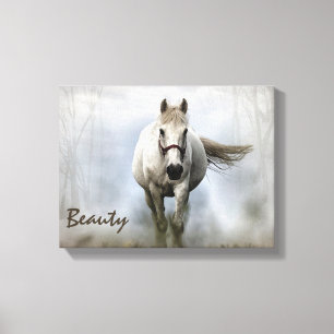 Wilde paarden Westerne kunst Witte paarden Canvas Afdruk