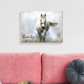 Wilde paarden Westerne kunst Witte paarden Canvas Afdruk (Insitu (Woonkamer))