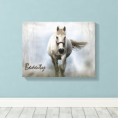 Wilde paarden Westerne kunst Witte paarden Canvas Afdruk (Insitu (Houten vloer))