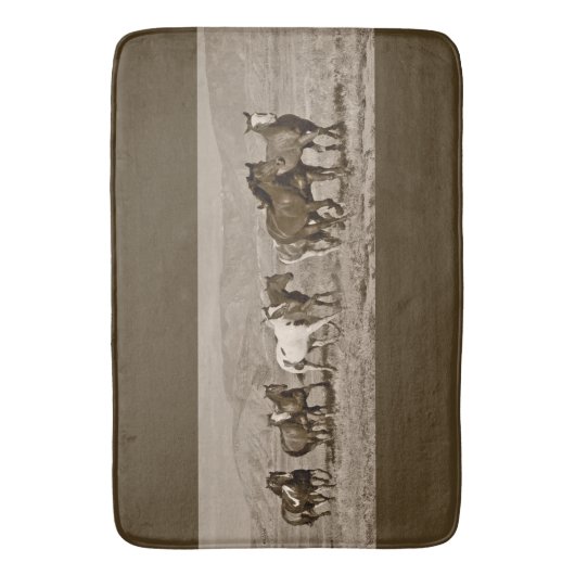 Wilde paarden Westerne paardenpest Bathmat Badmat (Voorkant Verticaal)