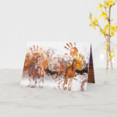 Wilde paarden WILD HANDS Kaart (Gele Bloem)