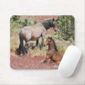 Wilde paarden, wilde dieren, muismatten (Met muis)