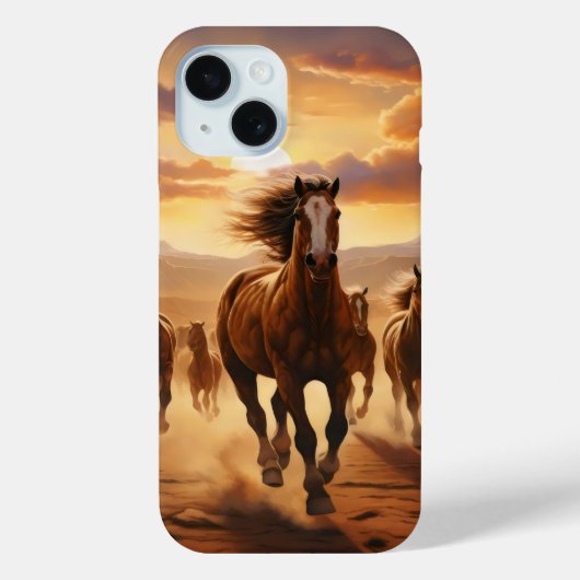 Wilde paarden woestijn Case-Mate iPhone case (Achterkant)