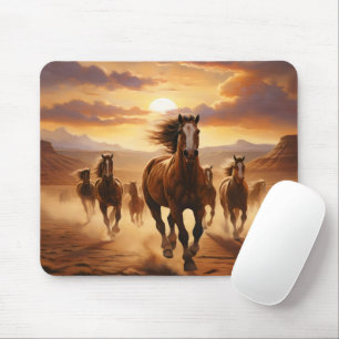 Wilde paarden woestijn muismat