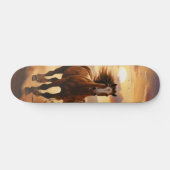 Wilde paarden woestijn persoonlijk skateboard (Horizontaal)
