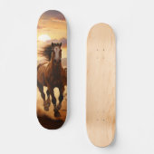 Wilde paarden woestijn persoonlijk skateboard (Voorkant)