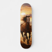Wilde paarden woestijn persoonlijk skateboard (Voorkant)