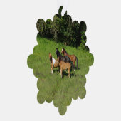 wilde paardenkudde ornament kaart (Rechts)