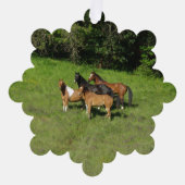 wilde paardenkudde ornament kaart (Voorkant)