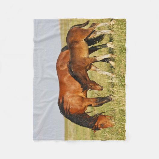 Wilde paardenmoeder en koudweiden fleece deken (Voorkant)