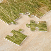 Wilde paardenmoeder en veulen grazen legpuzzel (Zijkant)