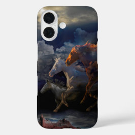 Wilde paardenpitten "RUN TILL TOMORROW" iPhone 16 Hoesje