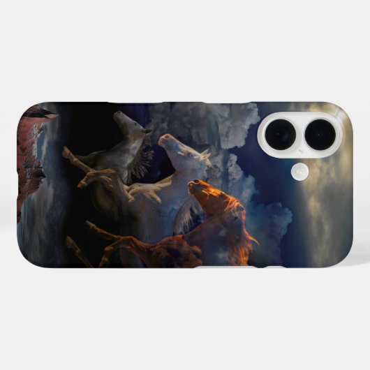 Wilde paardenpitten "RUN TILL TOMORROW" Case-Mate iPhone Case (Achterkant (horizontaal))