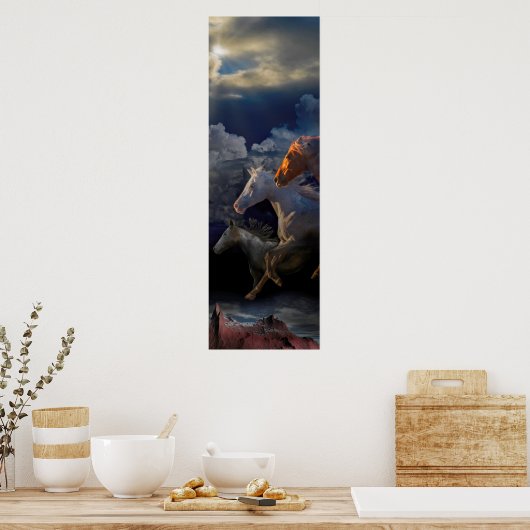 Wilde paardenpitten "RUN TILL TOMORROW" Poster (Keuken)