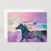 Wilde paardenpitten zijn het land briefkaart (Voorkant / Achterkant)