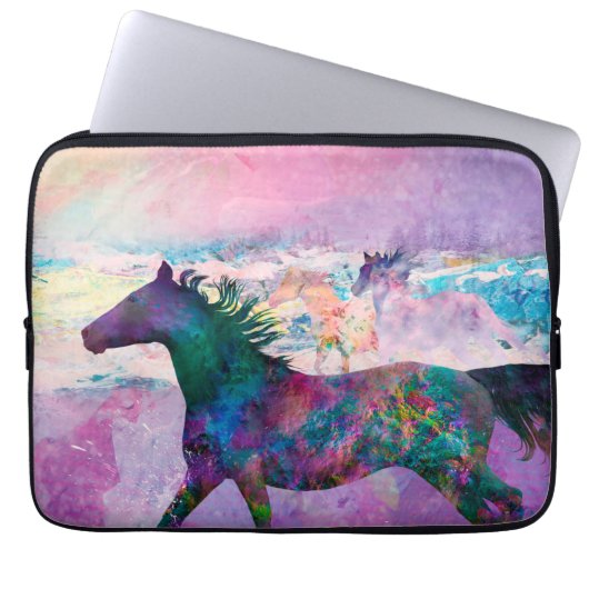 Wilde paardenpitten zijn het land laptop sleeve (Voorkant)