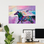 Wilde paardenpitten zijn het land poster (Thuiskantoor)