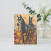 wilde paardenweide briefkaart (Staand voorkant)