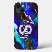 Wilde Paars en Fuscia Alcohol Ink Case-Mate iPhone Case (Achterkant)
