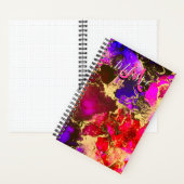 Wilde Paars en Fuscia Alcohol Ink Notitieboek (Binnen)
