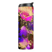Wilde Paars en Fuscia Alcohol Ink Thermosbeker (Gedraaid links)