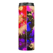 Wilde Paars en Fuscia Alcohol Ink Thermosbeker (Achterkant)