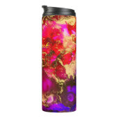 Wilde Paars en Fuscia Alcohol Ink Thermosbeker (Geroteerd rechts)