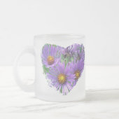 Wilde Paarse Asters Wilde Bloem Matglas Koffiemok (Links)