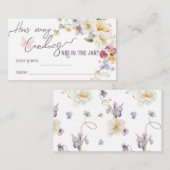 Wilde paarse Baby shower — gokspel Informatiekaartje (Voorkant / Achterkant)